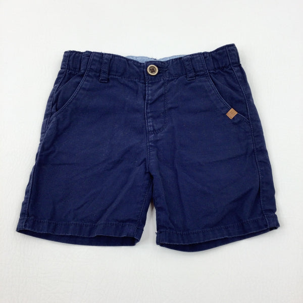 Navy Shorts With Adjustable Waist - Boys 12-18 Months