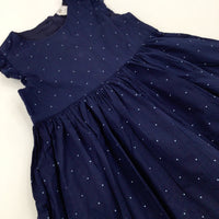 Spotty Navy Dress - Girls 18-24 Months