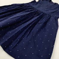 Spotty Navy Dress - Girls 18-24 Months