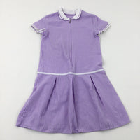 Lilac Gingham School Dress - Girls 9-10 Years