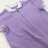 Lilac Gingham School Dress - Girls 9-10 Years