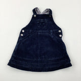 Navy Cord Dungaree Dress - Girls 18-24 Months