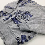 Diggers Blue & Grey Sweatshirt - Boys 2-3 Years