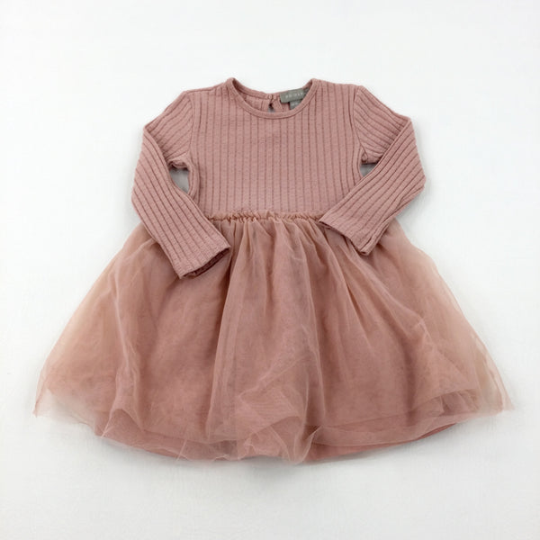 Dusky Pink Dress - Girls 12-18 Months