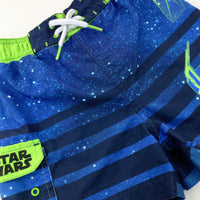 'Star Wars' Blue & Green Swim Shorts - Boys 2-3 Years