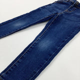 Mid Blue Denim Jeans With Adjustable Waist - Boys 2-3 Years