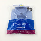 **NEW** 2 Blue School Shirts - Boys 7-8 Years