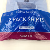 **NEW** 2 Blue School Shirts - Boys 7-8 Years