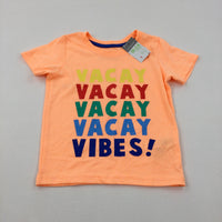 **NEW** 'Vacay Vacay Vibes!' Orange T-Shirt - Boys 18-24 Months