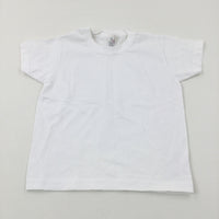 White Cotton T-Shirt - Boys 2-3 Years