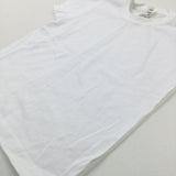 White Cotton T-Shirt - Boys 2-3 Years