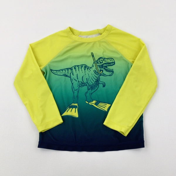 Dinosaur Yellow & Green Beach Top - Boys 2-3 Years