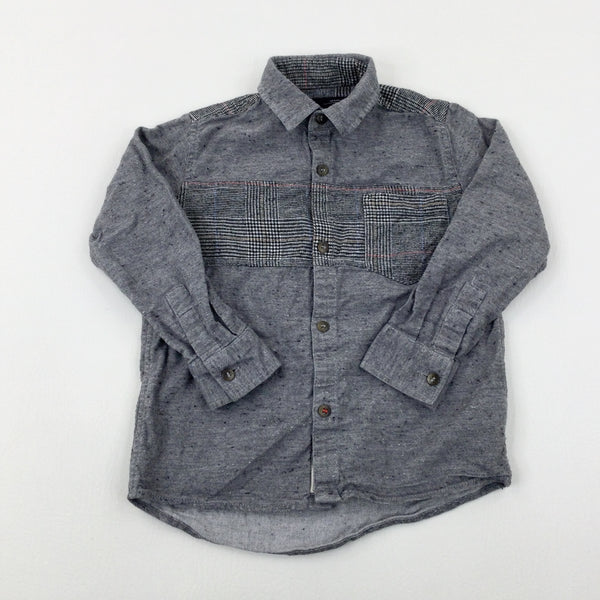 Patterned Grey Shirt - Boys 2-3 Years