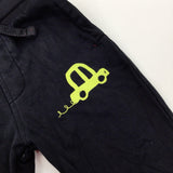 Car Black Joggers - Boys 18-24 Months