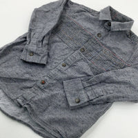 Patterned Grey Shirt - Boys 2-3 Years