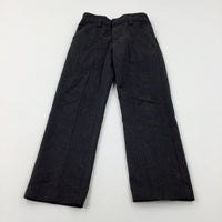 Grey School Trousers With Adjustable Waist - Boys 6-7 Years