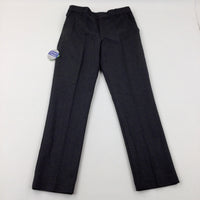 **NEW** Charcoal Grey School Trousers With Adjustable Waist - Boys 12-13 Years