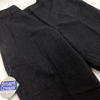 **NEW** Charcoal Grey School Trousers With Adjustable Waist - Boys 12-13 Years