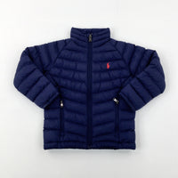 Ralph Lauren Motif Navy Padded Coat - Boys 2-3 Years