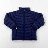 Ralph Lauren Motif Navy Padded Coat - Boys 2-3 Years