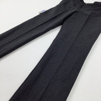 **NEW** Charcoal Grey School Trousers With Adjustable Waist - Boys 12-13 Years