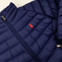 Ralph Lauren Motif Navy Padded Coat - Boys 2-3 Years