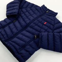 Ralph Lauren Motif Navy Padded Coat - Boys 2-3 Years