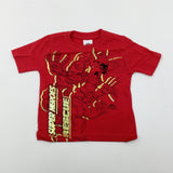 **NEW** 'Superheroes To The Rescue' Marvel Red T-Shirt - Boys 2-3 Years