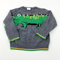 Crocodile Grey Knitted Jumper - Boys 18-24 Months