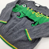 Crocodile Grey Knitted Jumper - Boys 18-24 Months