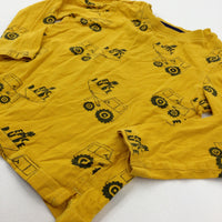 'Epic Dude' Diggers Yellow Long Sleeve Top - Boys 18-24 Months