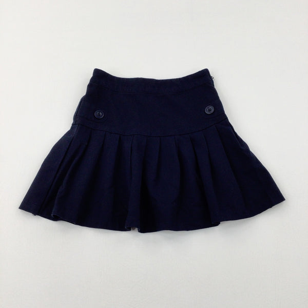 Navy Pleated School Skirt - Girls 5-6 Years