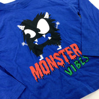 'Monster Vibes' Blue Long Sleeve Top - Boys 18-24 Months