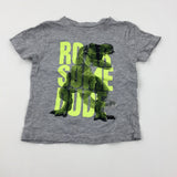 'Roarsome Dude' Dinosaur Grey T-Shirt - Boys 18-24 Months