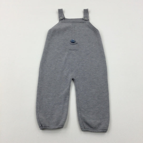 Grey Knitted Dungarees - Boys 18-24 Months