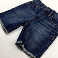 Blue Denim Shorts With Adjustable Waist - Boys 18-24 Months