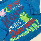 'George Pig' Appliqued Peppa Pig Blue Long Sleeve Top - Boys 18-24 Months