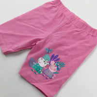 Peppa Pig Glittery Pink Shorts - Girls 2-3 Years