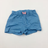 Blue Lightweight Shorts - Girls 18-24 Months