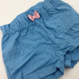 Blue Lightweight Shorts - Girls 18-24 Months