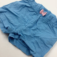 Blue Lightweight Shorts - Girls 18-24 Months