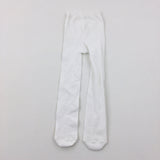 White Knitted Tights - Girls 18-24 Months