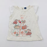 Cakes & Fairies Appliqued Cream T-Shirt - Girls 2-3 Years