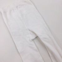White Knitted Tights - Girls 18-24 Months