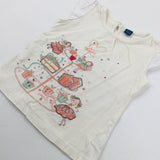 Cakes & Fairies Appliqued Cream T-Shirt - Girls 2-3 Years