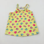 Seashells Yellow Vest Top  - Girls 18-24 Months