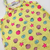 Seashells Yellow Vest Top  - Girls 18-24 Months