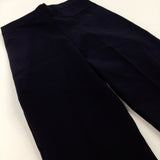 Navy School Trousers With Adjustable Waist - Girls 9-10 Years