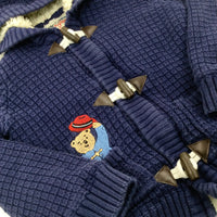 Paddington Bear Navy Fleece Lined Knitted Hooded Jacket - Boys 3-4 Years