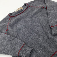 Grey Knitted Cashmere Jumper - Boys 3-4 Years